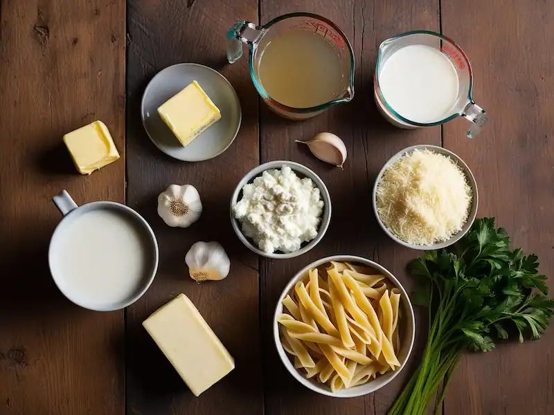 cottage cheese alfredo sauce-ingredients