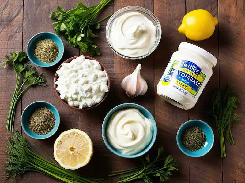 cottage cheese ranch dip-ingredients